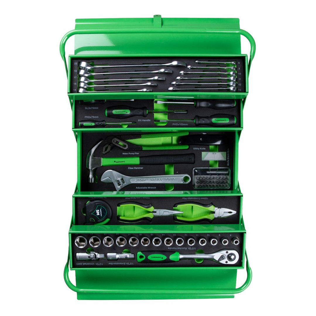 KAUFMANN X TOOL SET CANTILEVER 72 PCS 5-TRAY