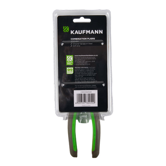 KAUFMANN PLIERS COMBINATION SOFT HANDLE 150MM