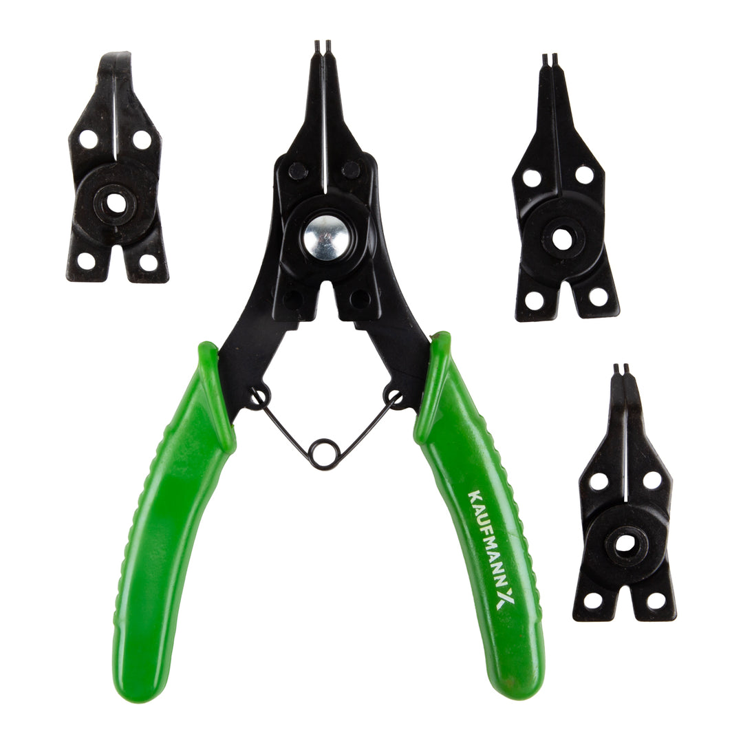 KAUFMANN X CIRCLIP H/D PLIER SET WITH 4 HEADS