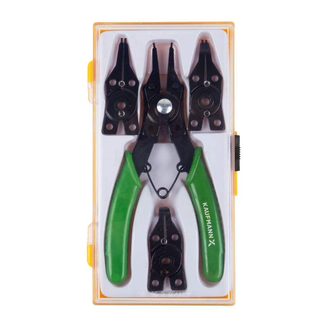 KAUFMANN X CIRCLIP H/D PLIER SET WITH 4 HEADS