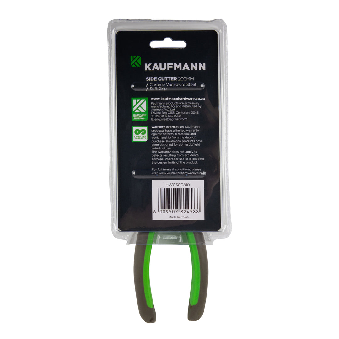 KAUFMANN SIDE CUTTER PLIERS SOFT HANDLE 150MM