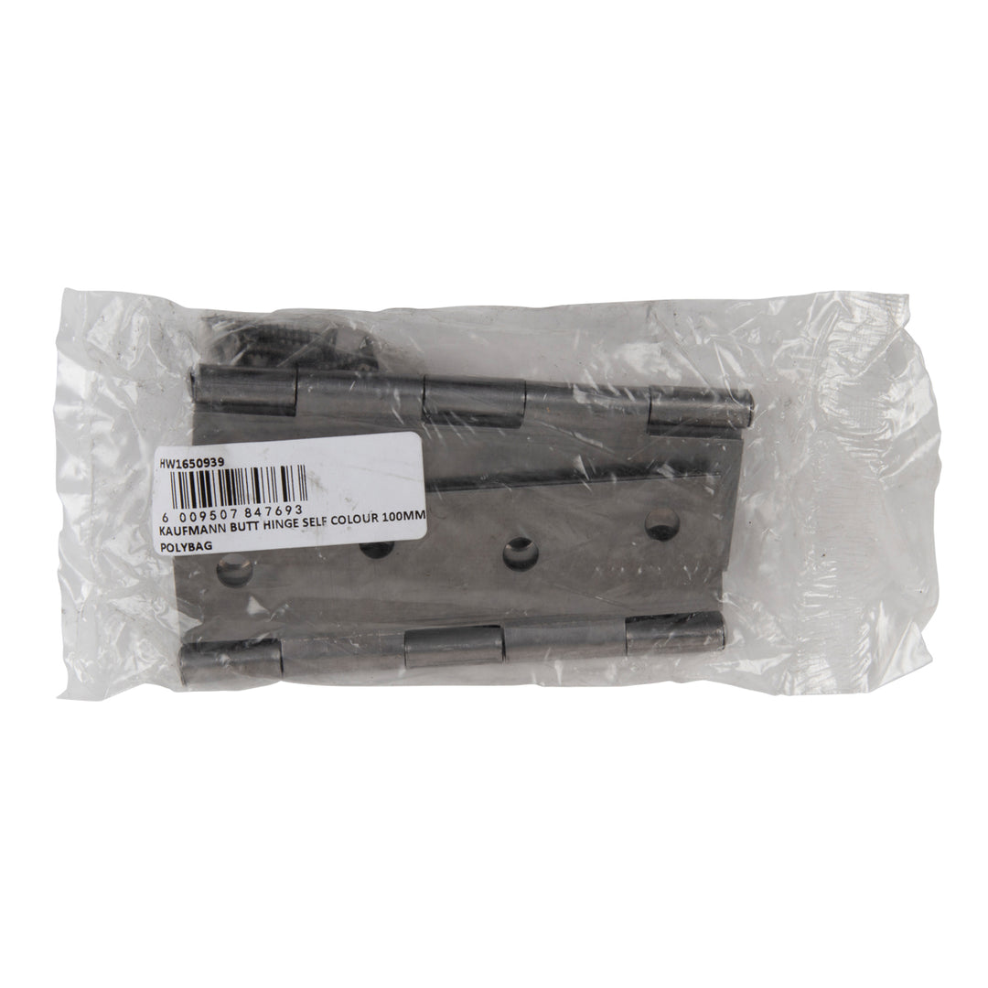 KAUFMANN BUTT HINGE SELF COLOUR 100MM PAIR (BULK)