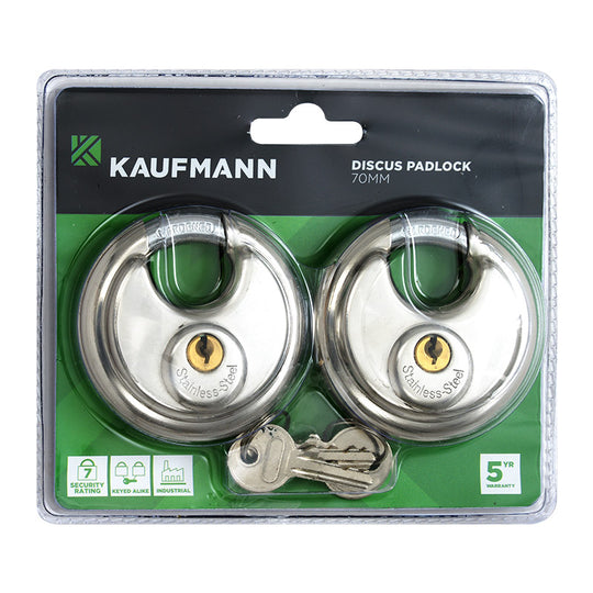 KAUFMANN PADLOCK DISCUS 70MM S/ STEEL