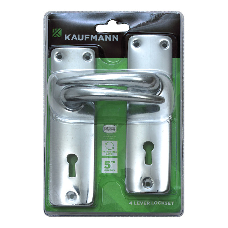 KAUFMANN LOCKSET 2 LEVER SABS LOCK + CP HANDLE
