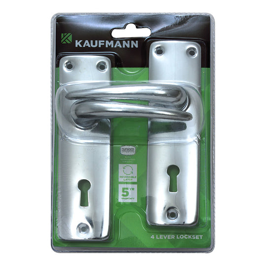 KAUFMANN LOCKSET 2 LEVER SABS LOCK + CP HANDLE