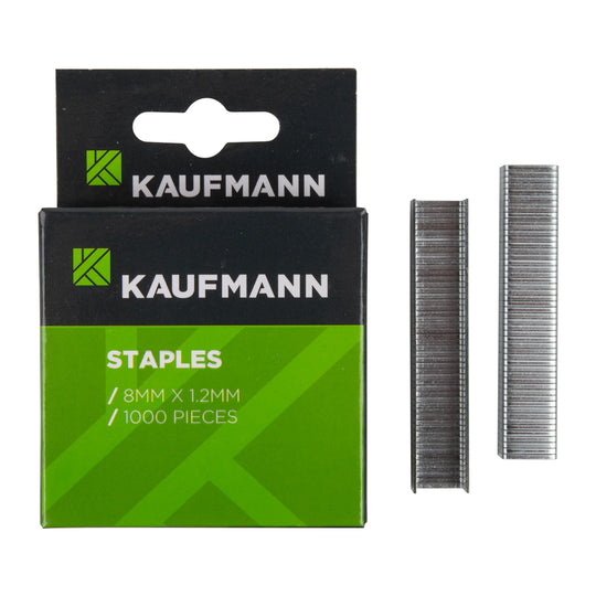 KAUFMANN H/DUTY STAPLES 8MMX1000 P/PACK