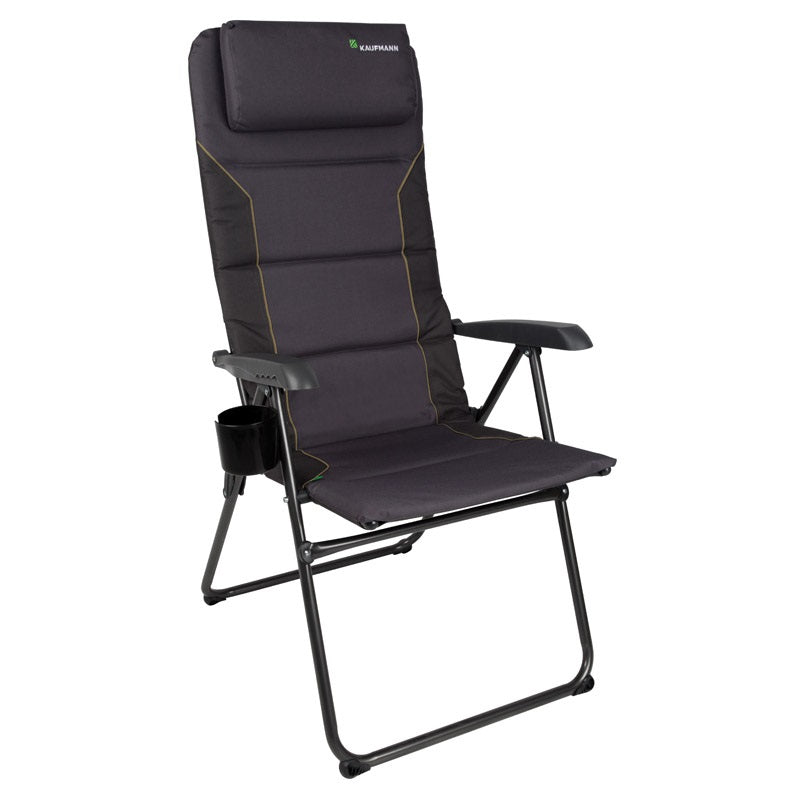 KAUFMANN GREY HI BACK CAMPING FOLDABLE CHAIR