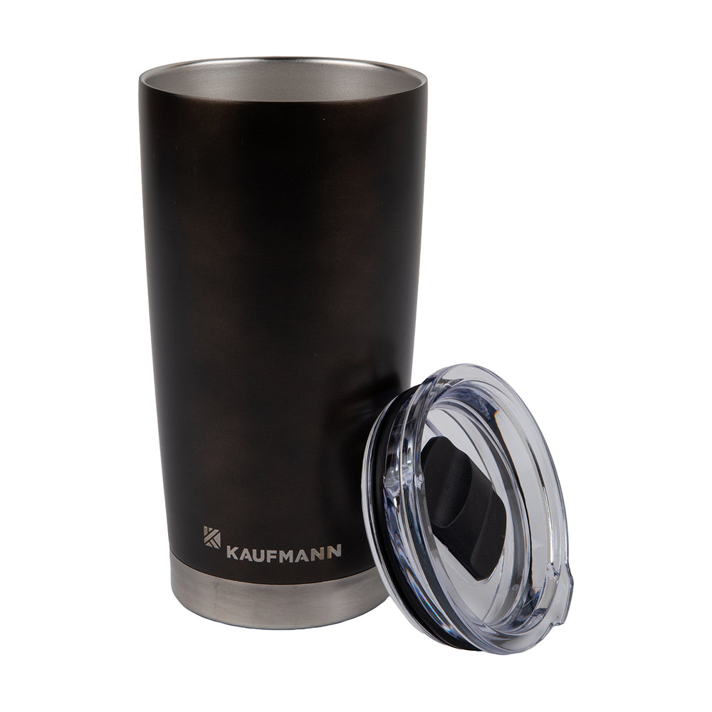 GREY DOUBLE WALLED TUMBLER WITH LID - 500ML