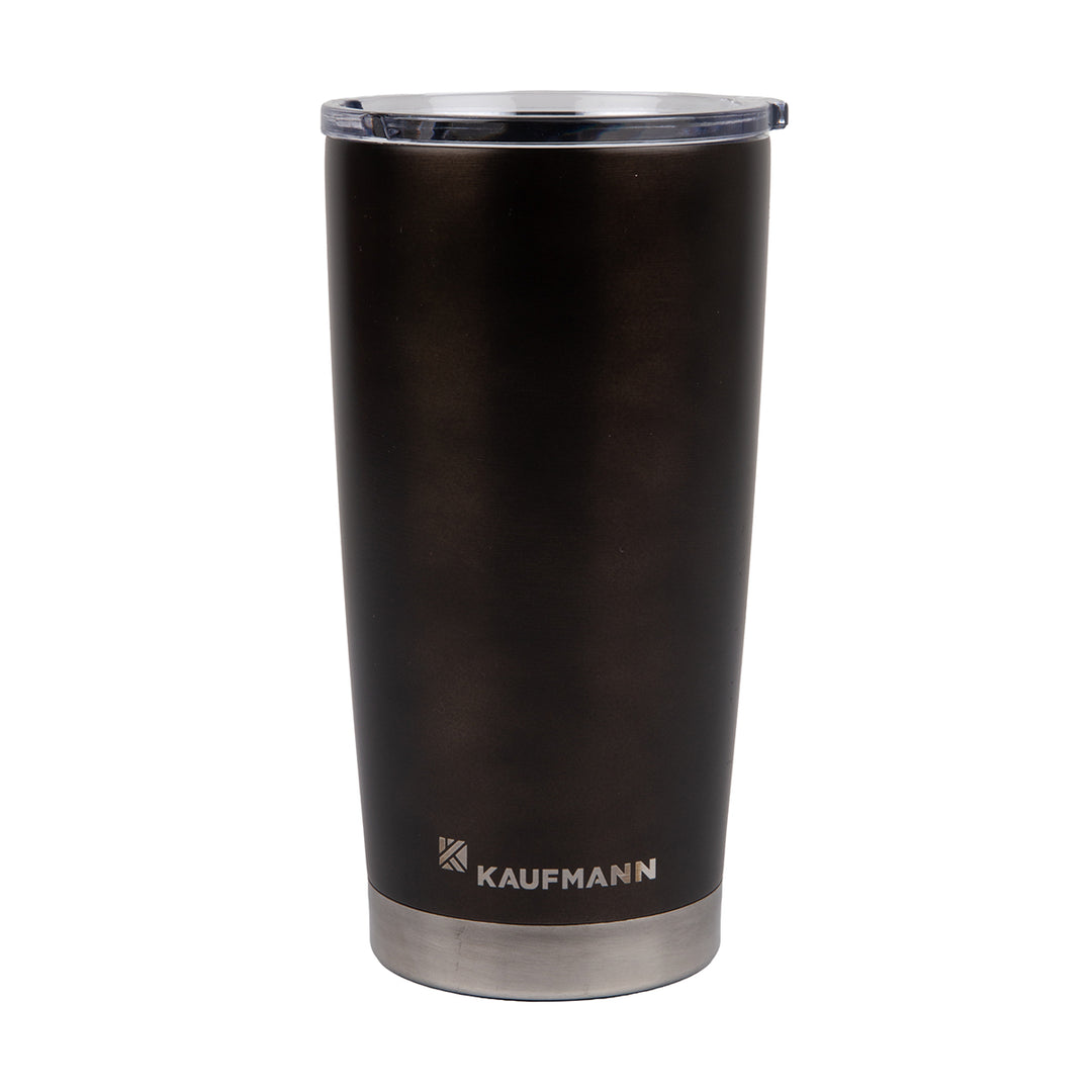 GREY DOUBLE WALLED TUMBLER WITH LID - 500ML