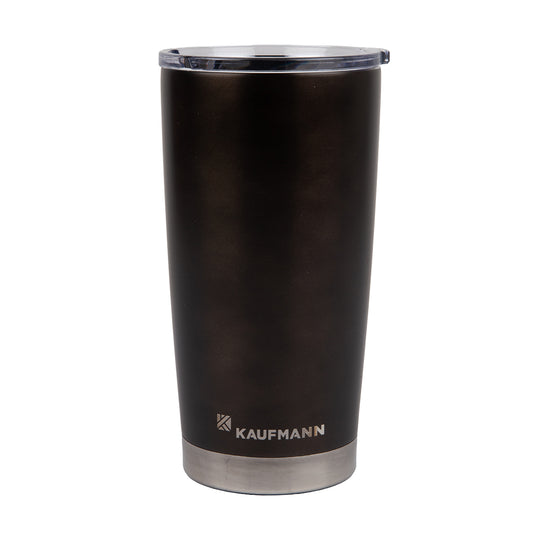 GREY DOUBLE WALLED TUMBLER WITH LID - 500ML