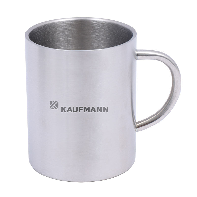 DOUBLE WALLED STAINLESS STEEL COFFEE MUG - 450ML