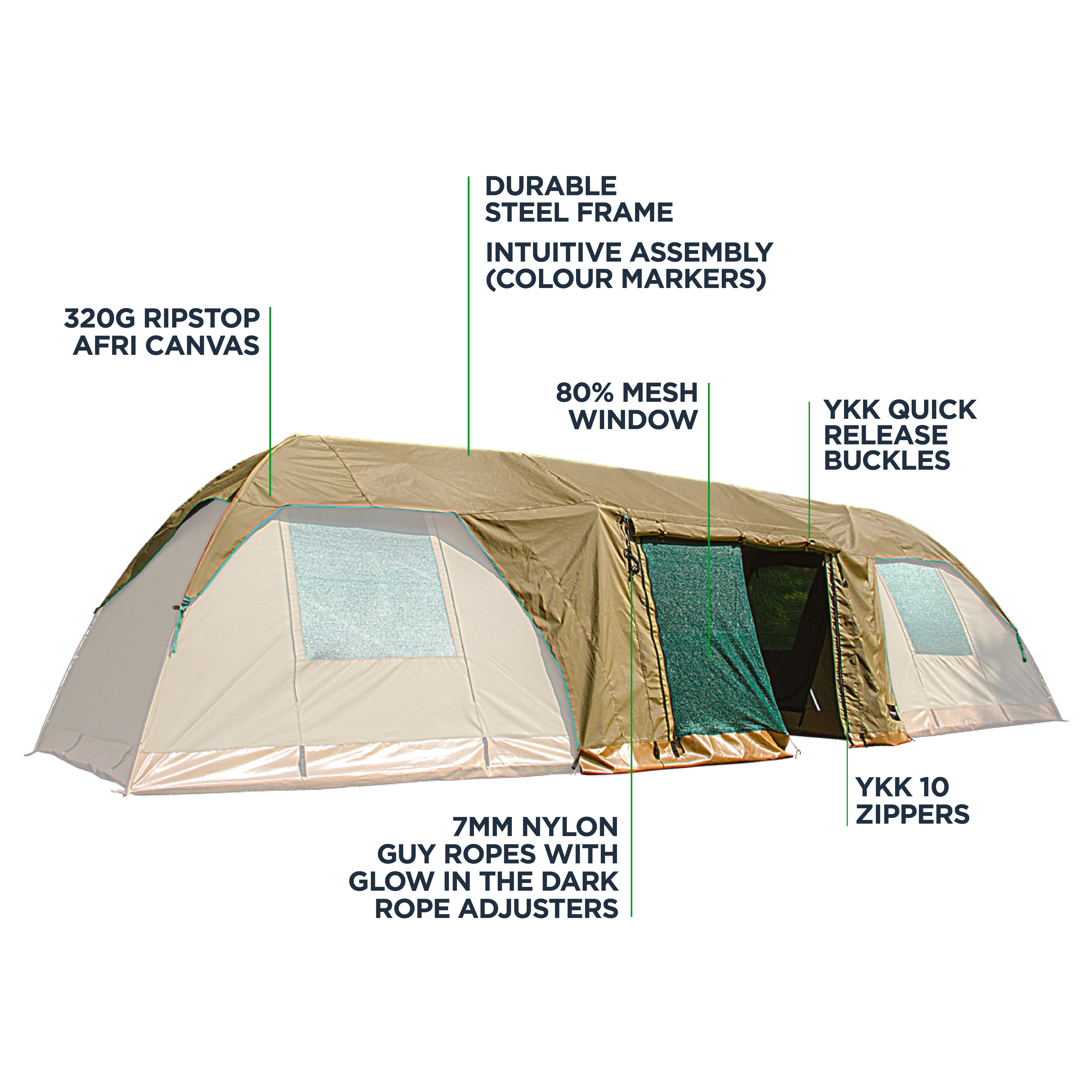 KAUFMANN X AFRI CANVAS TENT DOUBLE DOME CONNECTOR – Kaufmann