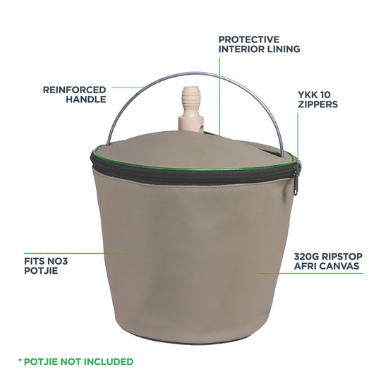 KAUFMANN X AFRI CANVAS POTJIE POT BAG 3 LEG