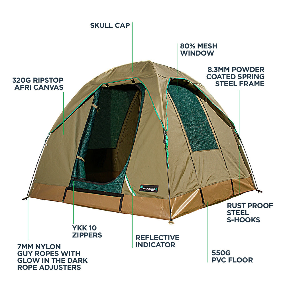KAUFMANN X AFRI CANVAS DOME TENT 3x3 SKULL CAP