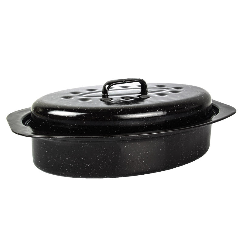 KAUFMANN OVAL ENAMEL COATED PAN + LID RANGE