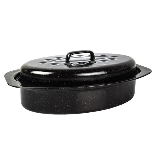 KAUFMANN OVAL ENAMEL COATED PAN + LID RANGE