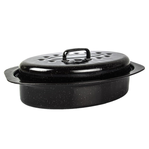 KAUFMANN OVAL ENAMEL COATED PAN + LID RANGE